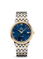 Omega De Ville Prestige Co-Axial 36.8 Yellow Gold / Blue / Bracelet (424.20.37.20.03.001)