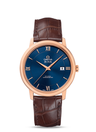 Omega - 424.53.40.20.03.002  De Ville Prestige Co-Axial 39.5 Red Gold / Blue