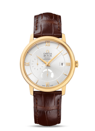 Omega - 424.53.40.21.02.002  De Ville Prestige Co-Axial 39.5 Power Reserve Yellow Gold / Silver