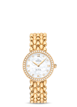 Omega - 424.55.27.60.55.006  De Ville Prestige Dewdrop Quartz 27.4 Yellow Gold / Diamond / Bracelet