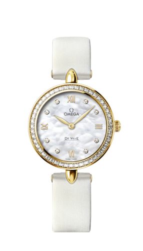 Omega - 424.57.27.60.55.001  De Ville Prestige Dewdrop Quartz 27.4 Yellow Gold / Diamond