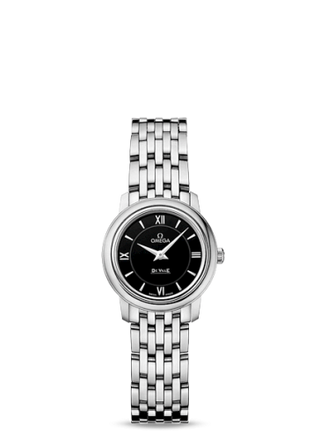 Omega - 424.10.24.60.01.001  De Ville Prestige Quartz 24.4 Stainless Steel / Black / Bracelet