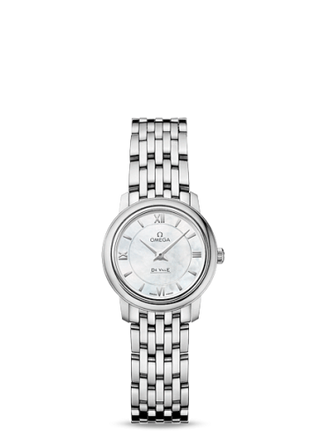 Omega - 424.10.24.60.05.001  De Ville Prestige Quartz 24.4 Stainless Steel / MOP / Bracelet