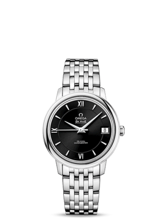 Omega - 424.10.33.20.01.001  De Ville Prestige Co-Axial 32.7 Stainless Steel / Black / Bracelet