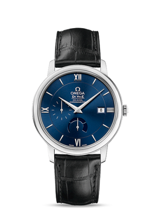 Omega - 424.13.40.21.03.001  De Ville Prestige Co-Axial 39.5 Power Reserve Stainless Steel / Blue