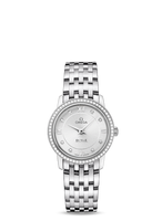 Omega De Ville Prestige Quartz 27.4 Stainless Steel / MOP / Bracelet / Diamond (424.15.27.60.52.001)