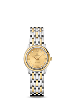 Omega De Ville Prestige Quartz 24.4 Stainless Steel / Yellow Gold / Diamond / MOP / Bracelet (424.20.24.60.58.001)