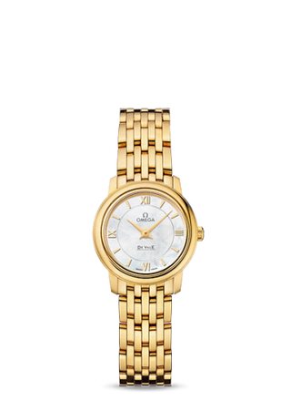 Omega - 424.50.24.60.05.001  De Ville Prestige Quartz 24.4 Yellow Gold / MOP / Bracelet