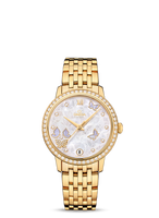 Omega De Ville Prestige Co-Axial 32.7 Yellow Gold / MOP Butterfly Diamond (424.55.33.20.55.005)