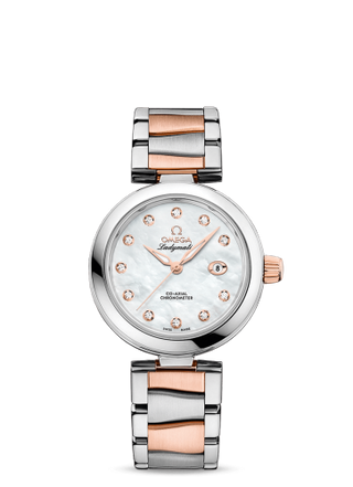 Omega - 425.20.34.20.55.004  LadyMatic Co-Axial 34 Stainless Steel / Sedna Gold / MOP / Bracelet