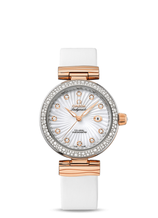 Omega - 425.27.34.20.55.001  Ladymatic Co-Axial 34 Stainless Steel / Red Gold / Diamond / MOP