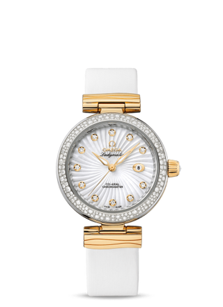 Omega - 425.27.34.20.55.002  LadyMatic Co-Axial 34 Stainless Steel / Yellow Gold / Diamond / MOP