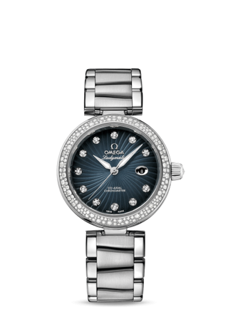 Omega - 425.35.34.20.56.001  LadyMatic Co-Axial 34 Stainless Steel / Diamond / Grey / Bracelet