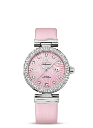 Omega - 425.37.34.20.57.001  LadyMatic Co-Axial 34 Stainless Steel / Diamond / Pink MOP