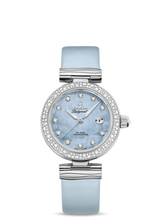 Omega - 425.37.34.20.57.003  LadyMatic Co-Axial 34 Stainless Steel / Diamond / Blue MOP