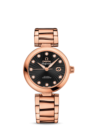 Omega - 425.60.34.20.51.001  LadyMatic Co-Axial 34 Red Gold / Black / Bracelet