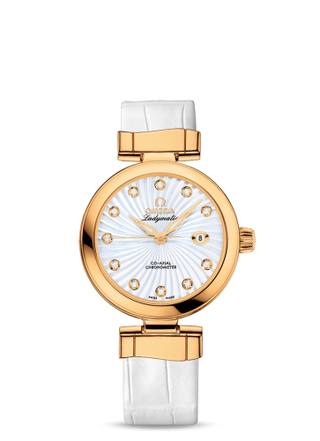 Omega - 425.63.34.20.55.002  LadyMatic Co-Axial 34 Yellow Gold / MOP