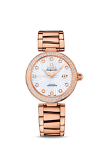 Omega LadyMatic Co-Axial 34 Red Gold / Diamond / Brown / Bracelet (425.65.34.20.55.003)