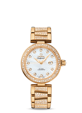 Omega - 425.65.34.20.55.006  LadyMatic Co-Axial 34 Yellow Gold / Diamond / MOP / Diamond Bracelet