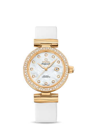 Omega - 425.67.34.20.55.007  LadyMatic Co-Axial 34 Yellow Gold / Diamond / MOP