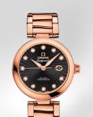 Omega - 425.60.34.20.51.001  LadyMatic Co-Axial 34 Red Gold / Black / Bracelet