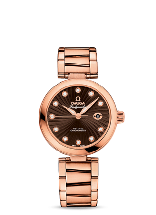 Omega - 425.60.34.20.63.001  LadyMatic Co-Axial 34 Red Gold / Brown / Bracelet