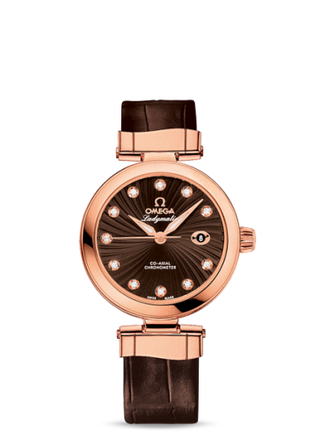 Omega - 425.63.34.20.63.001  LadyMatic Co-Axial 34 Red Gold / Brown