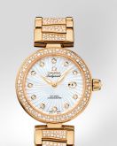 Omega - 425.65.34.20.55.006  LadyMatic Co-Axial 34 Yellow Gold / Diamond / MOP / Diamond Bracelet