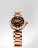 Omega - 425.65.34.20.63.001  LadyMatic Co-Axial 34 Red Gold / Diamond / Brown / Bracelet