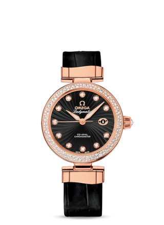 Omega - 425.68.34.20.51.001  LadyMatic Co-Axial 34 Red Gold / Diamond / Black