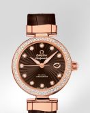 Omega - 425.68.34.20.63.001  LadyMatic Co-Axial 34 Red Gold / Diamond / Brown