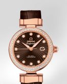 Omega - 425.68.34.20.63.002  LadyMatic Co-Axial 34 Red Gold / Diamond / Brown