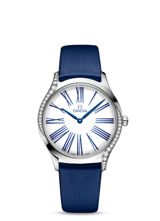 Omega - 428.17.36.60.04.001  De Ville Trésor 36 Stainless Steel / White Roman / Fabric