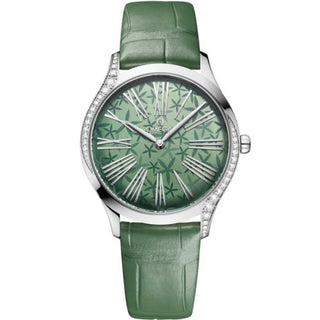 Omega - 428.18.36.60.10.002  De Ville Trésor 36 Stainless Steel / Green - Jasmine / Alligator