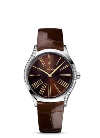 Omega - 428.18.36.60.13.001  De Ville Trésor 36 Stainless Steel / Brown - Roman / Alligator