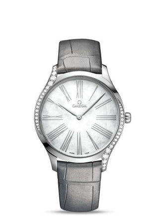 Omega - 428.18.39.60.05.001  De Ville Trésor 39 Stainless Steel / MOP - Roman / Alligator