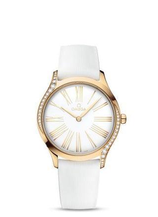 Omega - 428.57.36.60.04.001  De Ville Trésor 36 Moonshine Gold / White - Roman / Rubber