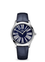 Omega De Ville Trésor 36 Stainless Steel / Blue - Roman / Alligator (428.58.36.60.53.001)