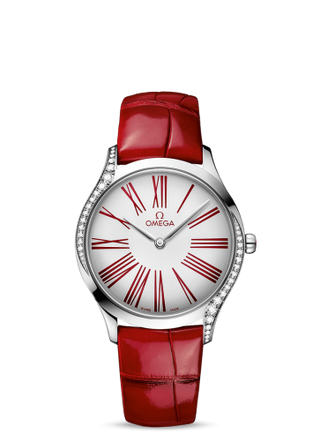 Omega - 428.18.36.60.04.002  De Ville Trésor 36 Stainless Steel / White - Roman / Alligator