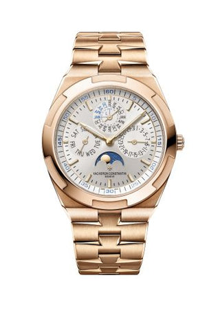 Vacheron Constantin - 4300V/120R-B064  Overseas Ultra-Thin Perpetual Calendar Pink Gold / Silver / Bracelet