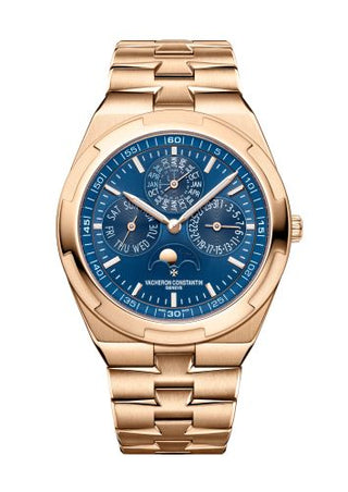 Vacheron Constantin - 4300V/120R-B509  Overseas Ultra-Thin Perpetual Calendar Pink Gold / Blue / Bracelet