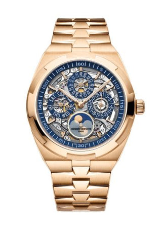 Vacheron Constantin - 4300V/120R-B642  Overseas Ultra-Thin Perpetual Calendar Pink Gold / Skeleton / Bracelet