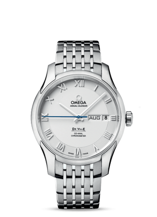 Omega - 431.10.41.22.02.001  De Ville Co-Axial Annual Calendar Stainless Steel / Silver / Bracelet