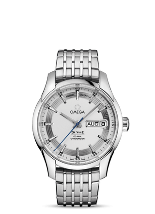 Omega - 431.30.41.22.02.001  De Ville Hour Vision Co-Axial Annual Calendar Stainless Steel / Silver / Bracelet