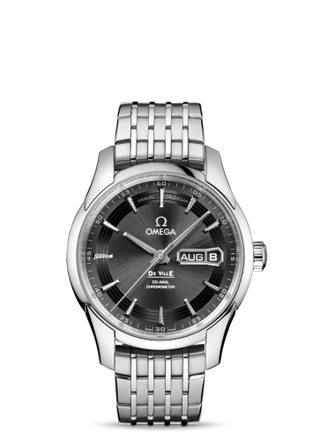 Omega - 431.30.41.22.06.001  De Ville Hour Vision Co-Axial Annual Calendar Stainless Steel / Slate / Bracelet