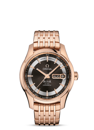 Omega - 431.60.41.22.13.001  De Ville Hour Vision Co-Axial Annual Calendar Red Gold / Brown / Bracelet