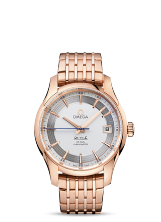 Omega - 431.60.41.21.02.001  De Ville Hour Vision Co-Axial Red Gold / Silver / Bracelet