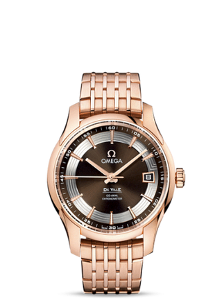 Omega - 431.60.41.21.13.001  De Ville Hour Vision Co-Axial Red Gold / Brown / Bracelet