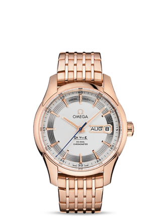 Omega - 431.60.41.22.02.001  De Ville Hour Vision Co-Axial Annual Calendar Red Gold / Silver / Bracelet