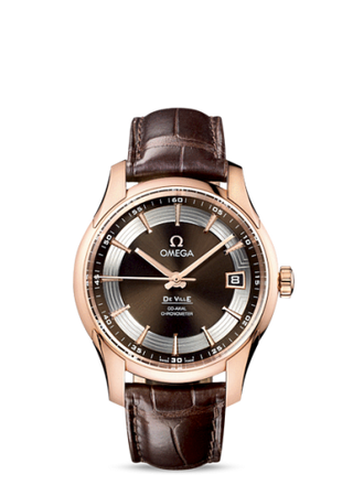 Omega - 431.63.41.21.13.001  De Ville Hour Vision Co-Axial Red Gold / Brown